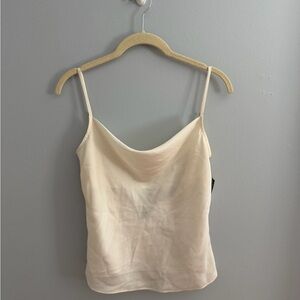 Express Cream Tank Top Open Back